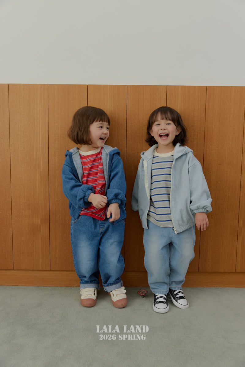 Lalaland - Korean Baby Fashion - #onlinebabyshop - Lala Washed Denim Pants - 6