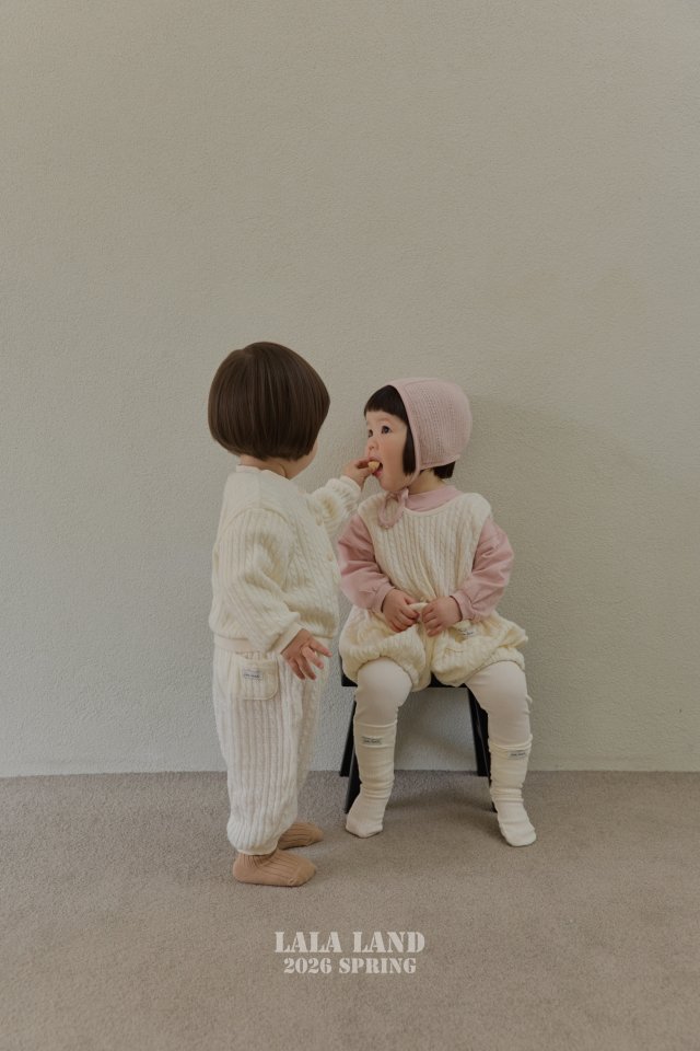 Lalaland - Korean Baby Fashion - #onlinebabyshop - Bebe Cable Knit Jogger Pants - 8
