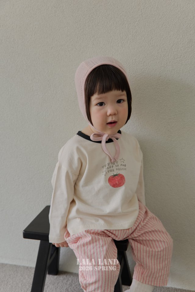 Lalaland - Korean Baby Fashion - #onlinebabyshop - Bebe Tomato Tee - 6