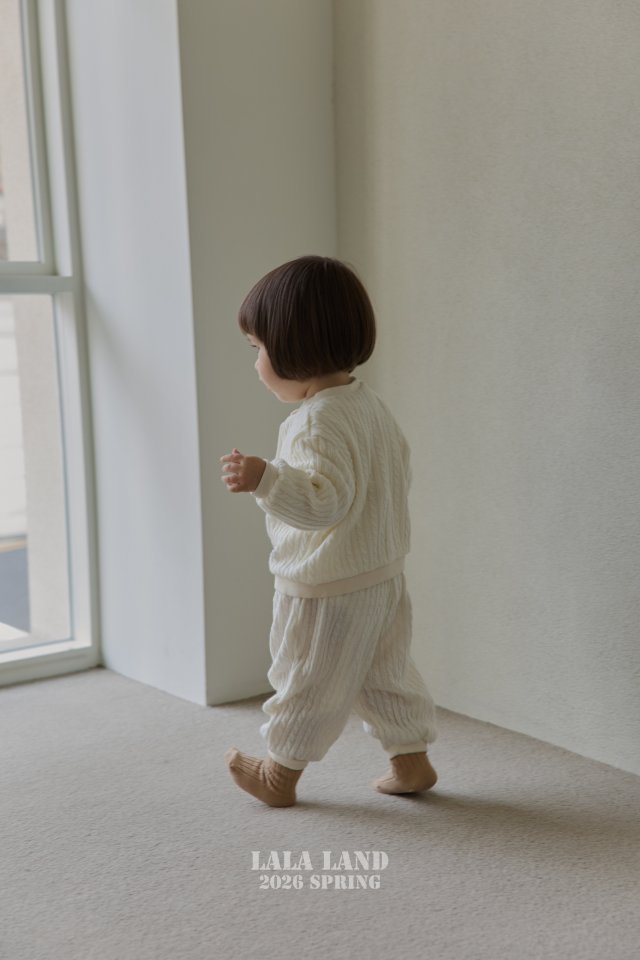 Lalaland - Korean Baby Fashion - #smilingbaby - Bebe Cable Knit Jogger Pants - 9