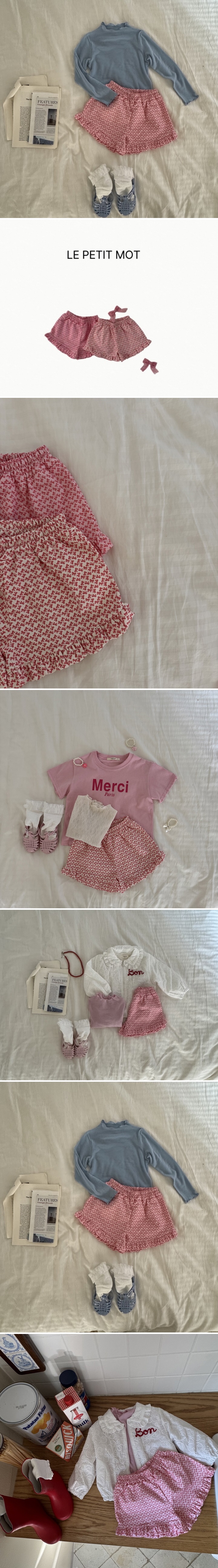 Le petitmot - Korean Children Fashion - #designkidswear - Ribbon Frill Pants - 2