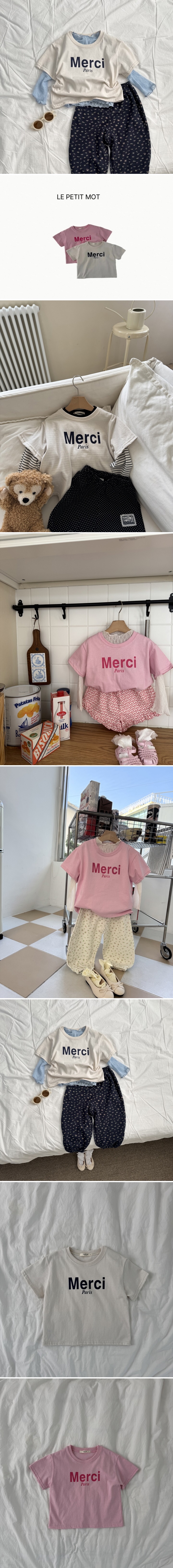 Le petitmot - Korean Children Fashion - #littlefashionista - Merci Short Sleeve Tee - 2
