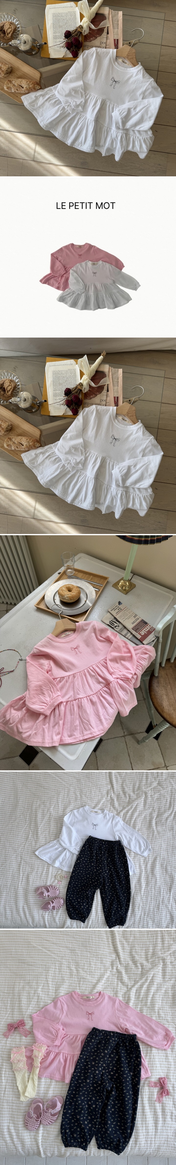 Le petitmot - Korean Children Fashion - #minifashionista - Ribbon Tiered Tee - 2