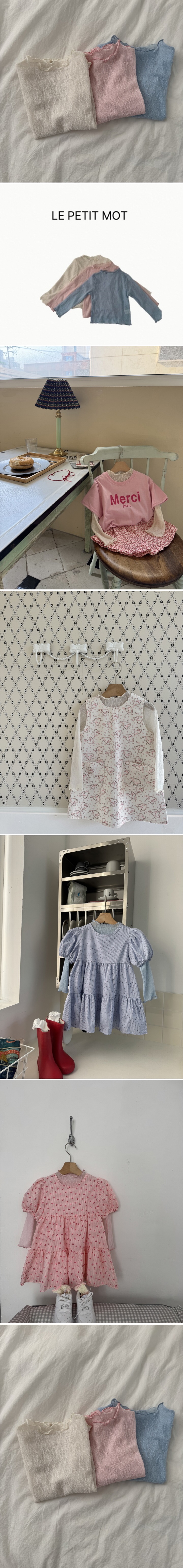 Le petitmot - Korean Children Fashion - #todddlerfashion - Lace Wave Tee - 2