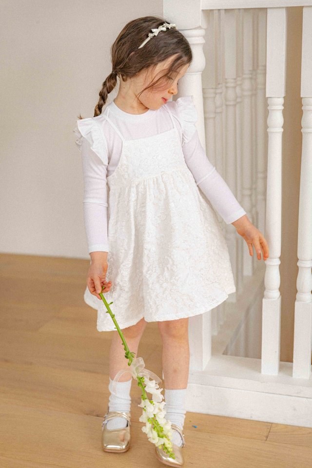 Lenua - Korean Children Fashion - #Kfashion4kids - Laura Jacquard One-piece - 3