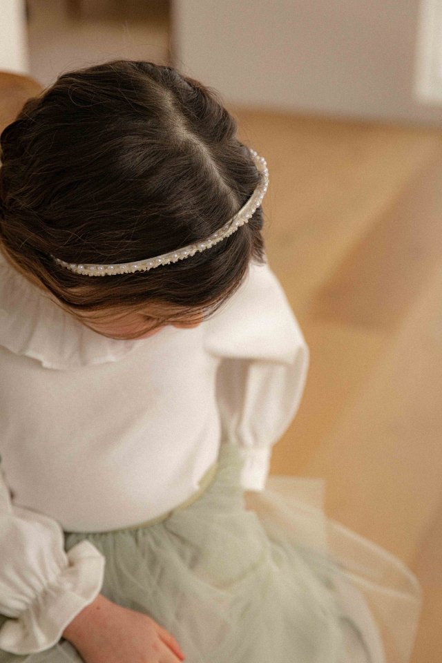 Lenua - Korean Children Fashion - #fashionkids - Pearl Ribbon Hair Band - 7