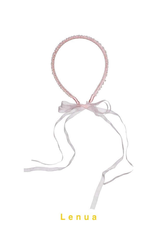 Lenua - Korean Children Fashion - #littlefashionista - Pearl Ribbon Hair Band - 12