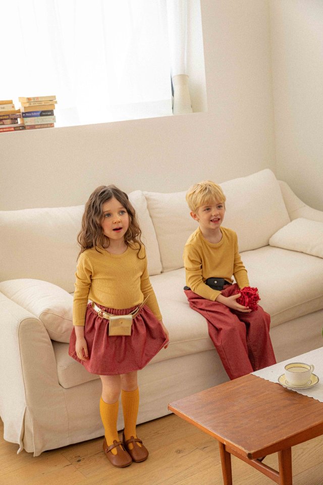 Lenua - Korean Children Fashion - #todddlerfashion - Ravi Ribbed Tee - 2