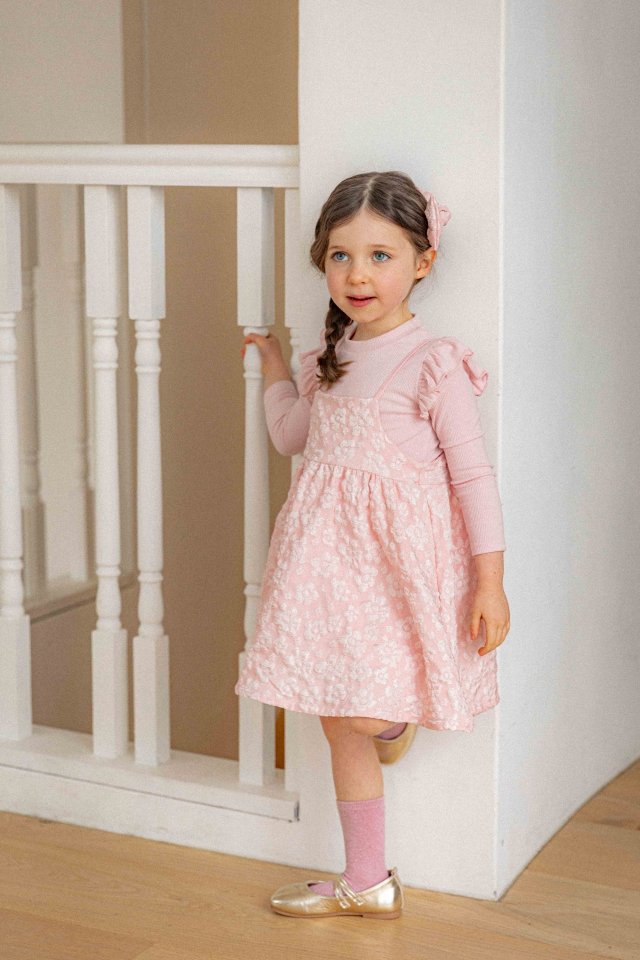 Lenua - Korean Children Fashion - #todddlerfashion - Laura Jacquard One-piece - 8