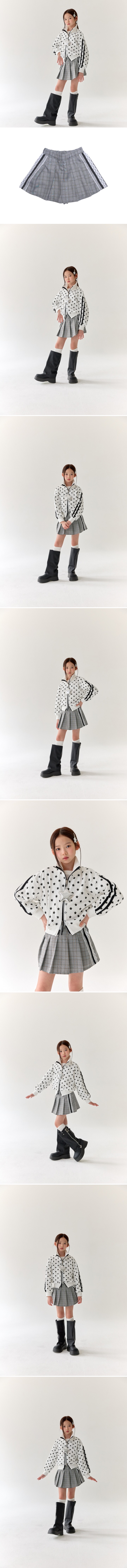 Lace Check Skirt by Lilas for Child - view 2