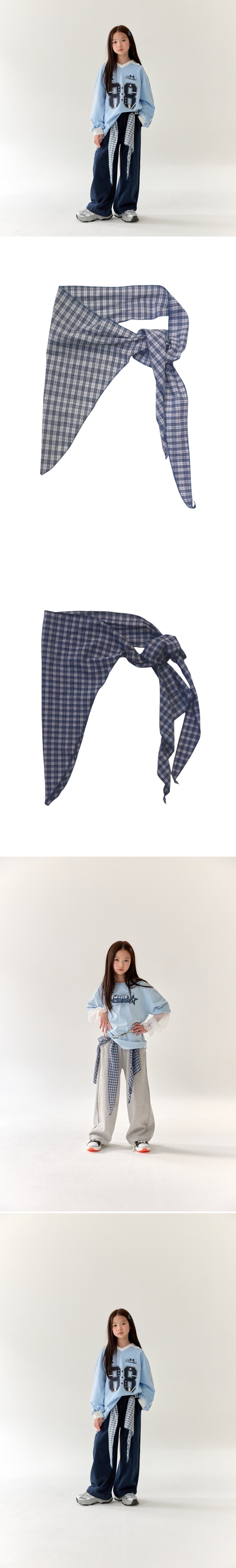 Lilas - Korean Children Fashion - #todddlerfashion - Two-in-One Check Belt - 2