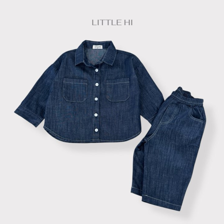 Little Hi - Korean Children Fashion - #childofig - Slub Denim Pants (Dark Denim) - 11