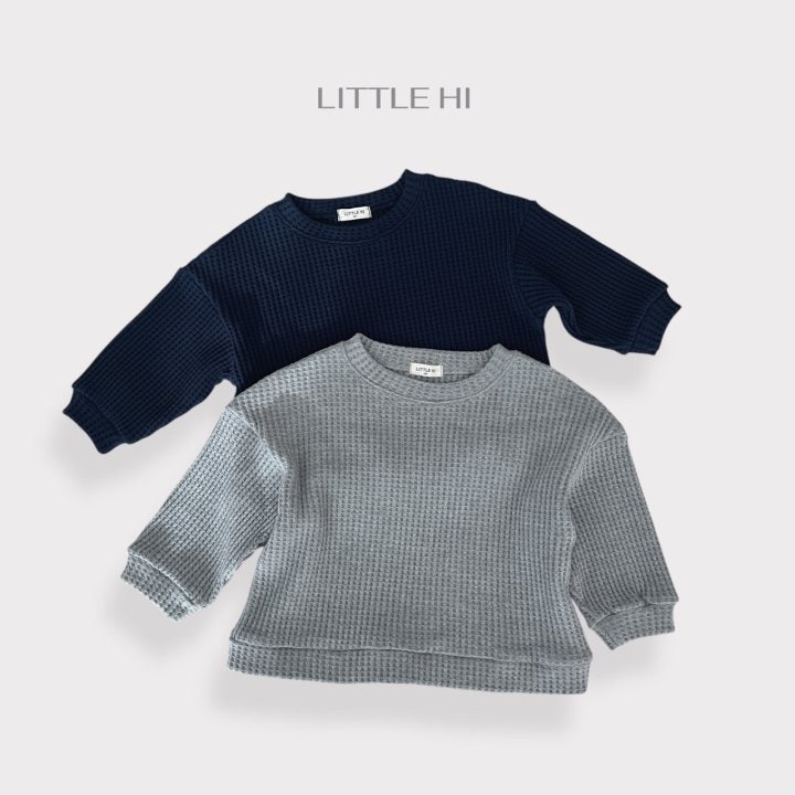 Little Hi - Korean Children Fashion - #designkidswear - Big Waffle Sweatshirt