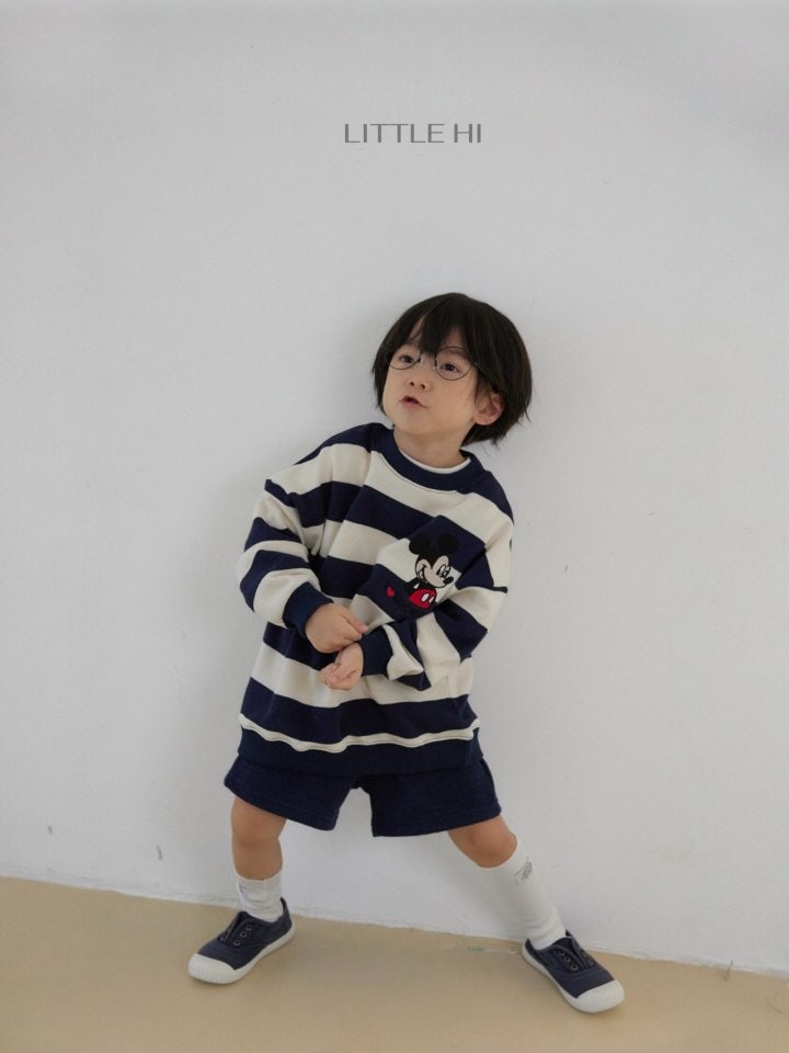 Little Hi - Korean Children Fashion - #discoveringself - Striped Embroidered M Sweatshirt - 7