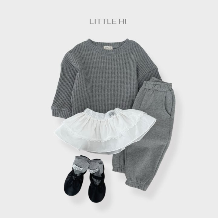 Little Hi - Korean Children Fashion - #discoveringself - Big Waffle Sweatshirt - 2