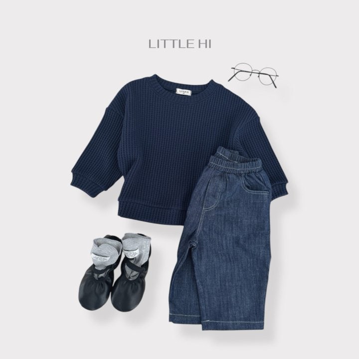Little Hi - Korean Children Fashion - #fashionkids - Big Waffle Sweatshirt - 3