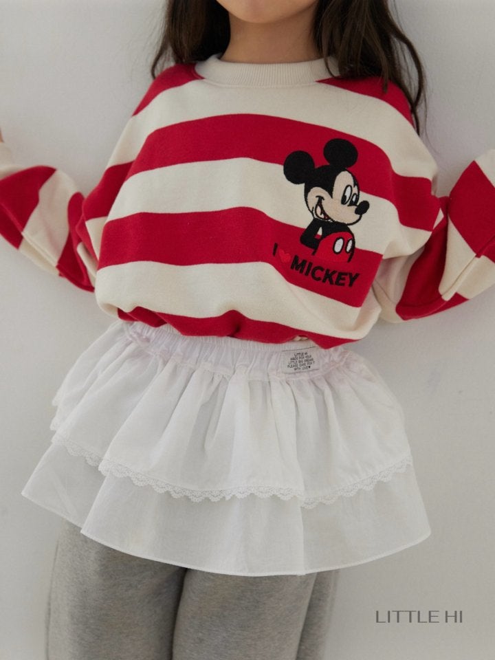 Little Hi - Korean Children Fashion - #kidsstore - Striped Embroidered M Sweatshirt - 10