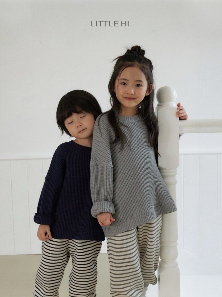 Little Hi - Korean Children Fashion - #kidsstore - Big Waffle Sweatshirt - 5