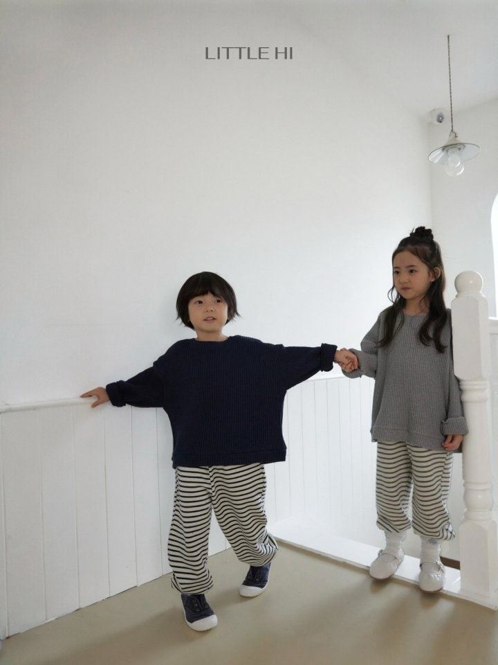 Little Hi - Korean Children Fashion - #kidzfashiontrend - Big Waffle Sweatshirt - 6