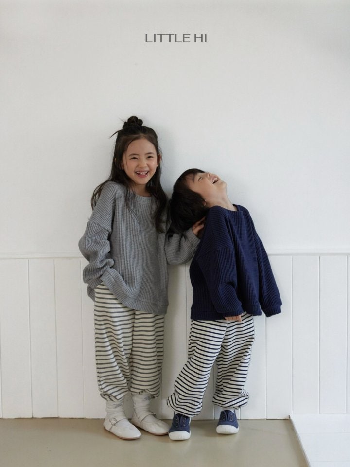 Little Hi - Korean Children Fashion - #littlefashionista - Big Waffle Sweatshirt - 8