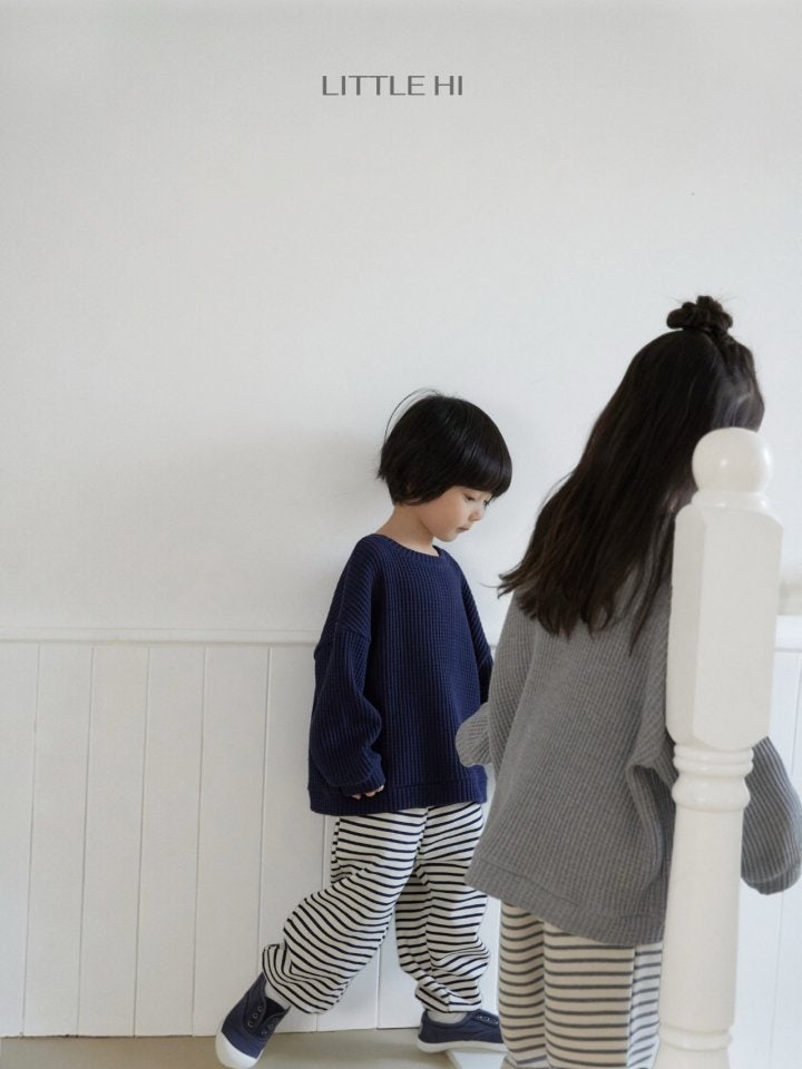 Little Hi - Korean Children Fashion - #magicofchildhood - Big Waffle Sweatshirt - 9