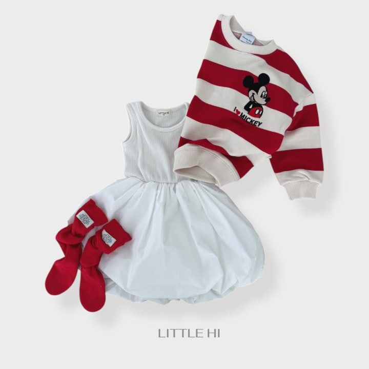 Little Hi - Korean Children Fashion - #stylishchildhood - Striped Embroidered M Sweatshirt - 3