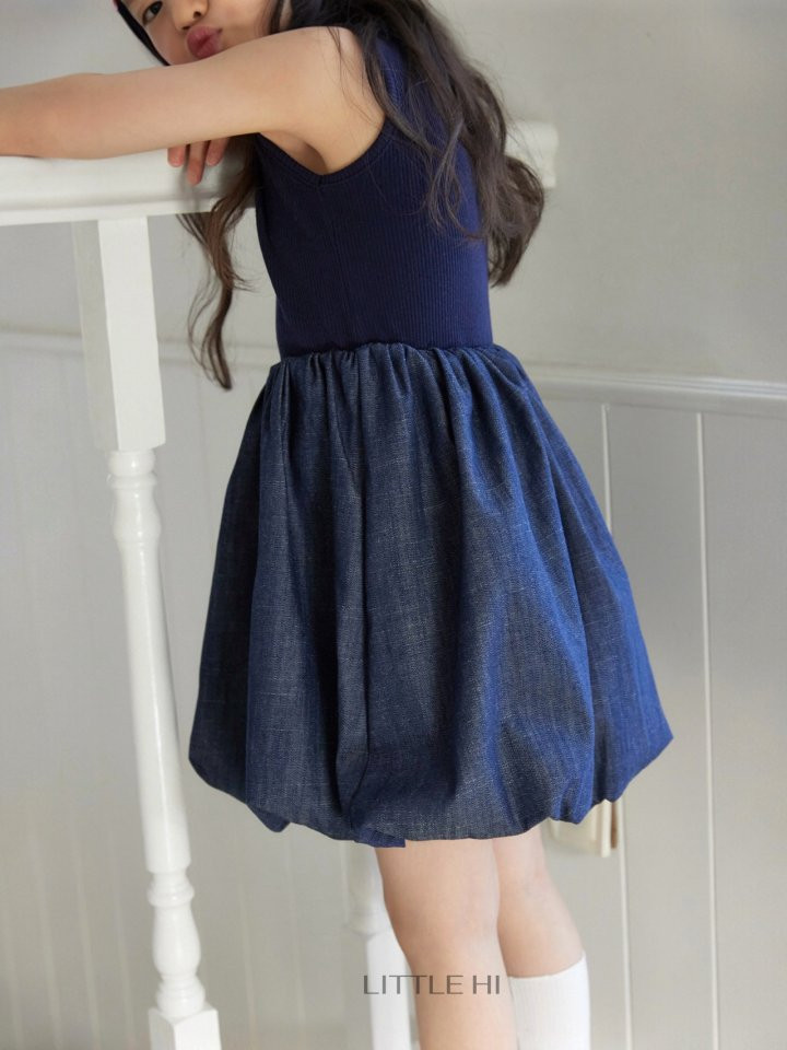 Little Hi - Korean Children Fashion - #stylishchildhood - Pumpkin One-piece (Denim) - 10