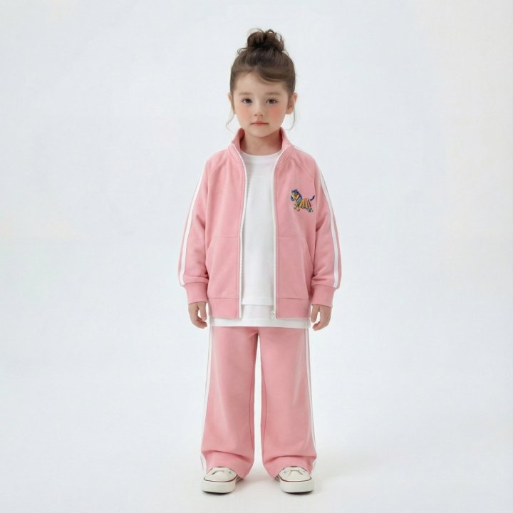 Little Rabbit - Korean Children Fashion - #magicofchildhood - Zip-Up Set