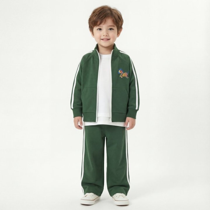 Little Rabbit - Korean Children Fashion - #minifashionista - Zip-Up Set - 2