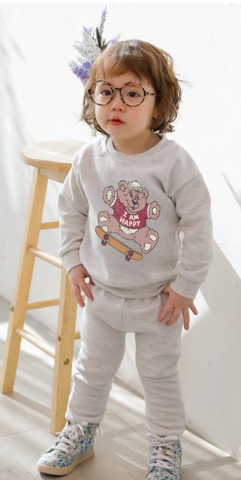 Little Rabbit - Korean Children Fashion - #minifashionista - Board Bear Set