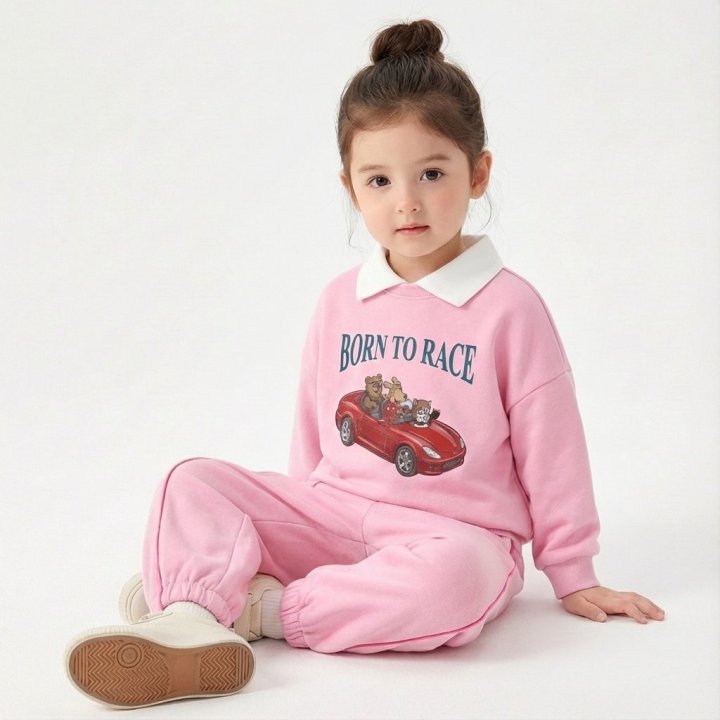 Little Rabbit - Korean Children Fashion - #minifashionista - Collared Stripe Set - 4