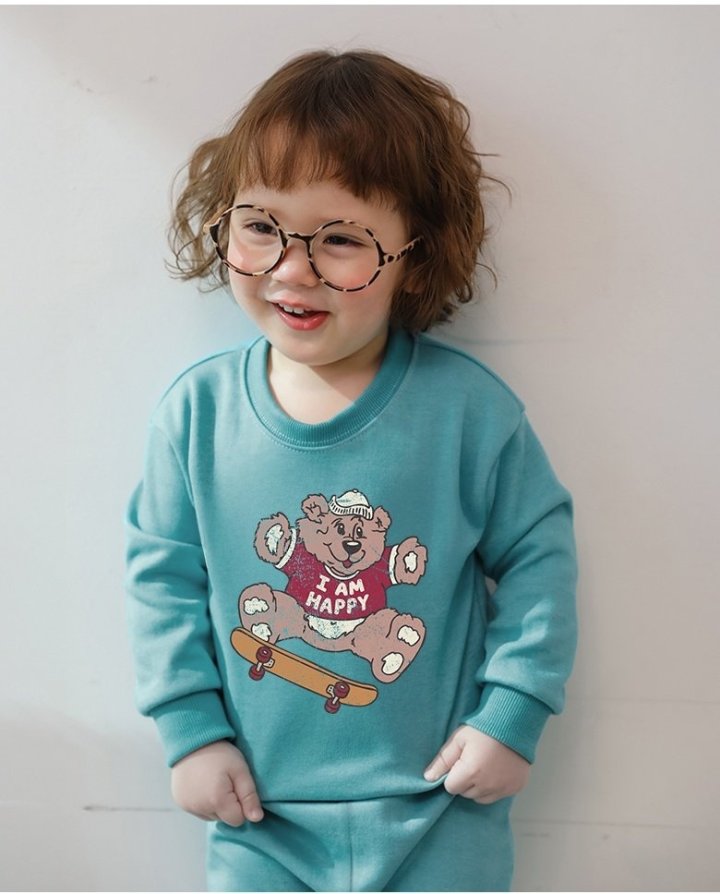 Little Rabbit - Korean Children Fashion - #prettylittlegirls - Board Bear Set - 2