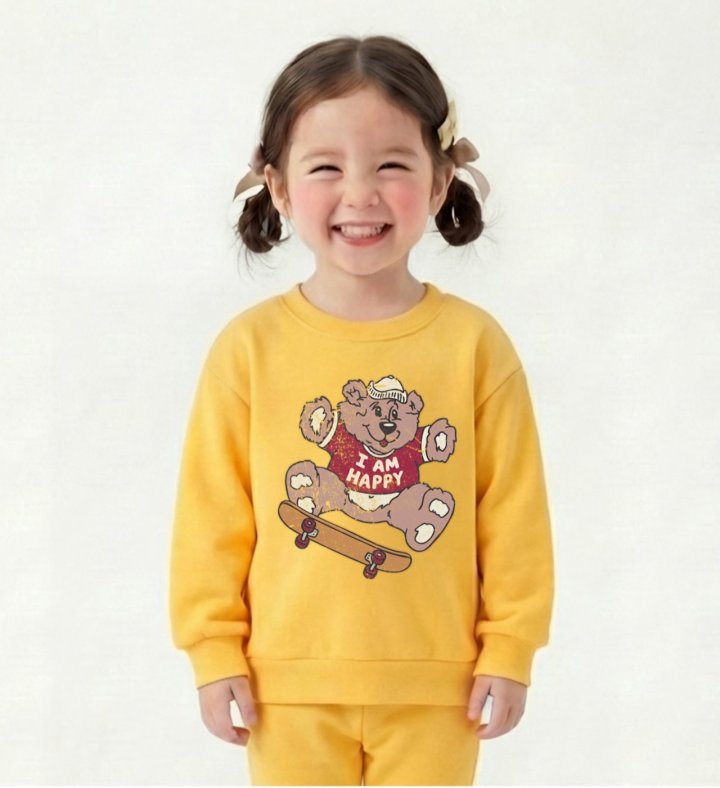 Little Rabbit - Korean Children Fashion - #todddlerfashion - Board Bear Set - 3