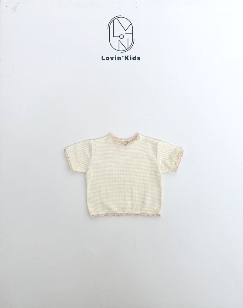Lovin - Korean Baby Fashion - #babyboutique - Lace Waffle Tee - 3