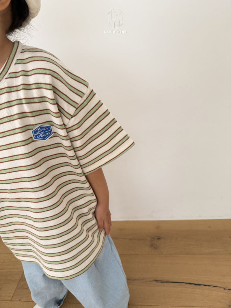 Lovin - Korean Baby Fashion - #babyclothing - Bucket Stripe Tee - 12