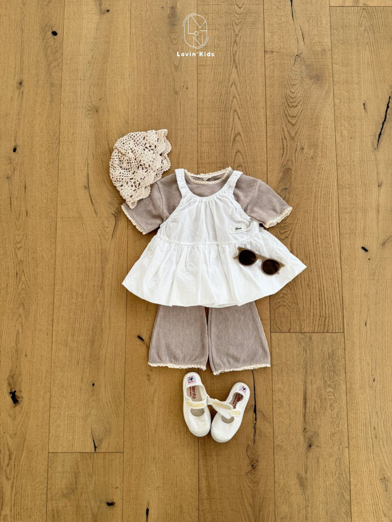 Lovin - Korean Baby Fashion - #babyfashion - Waffle Bootcut Pants - 7