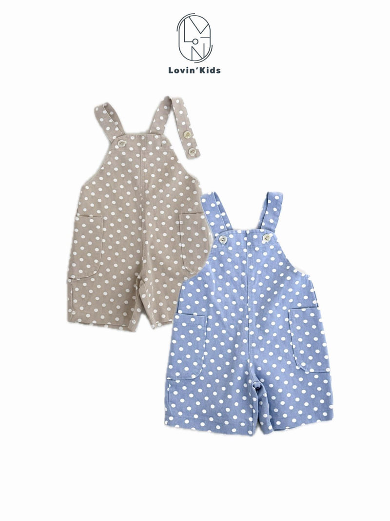 Lovin - Korean Baby Fashion - #babyfashion - Dot Short Overalls