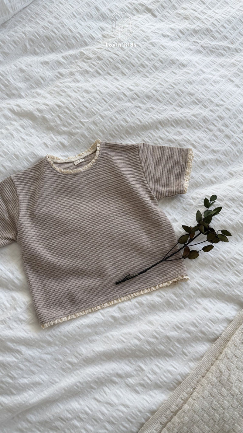 Lovin - Korean Baby Fashion - #babyfever - Lace Waffle Tee - 7