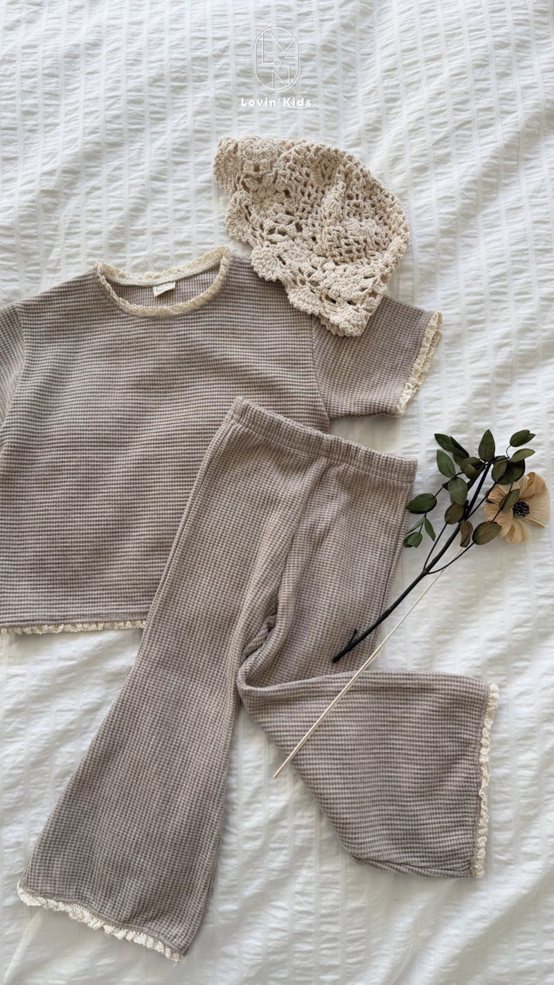Lovin - Korean Baby Fashion - #babygirlfashion - Lace Waffle Tee - 8