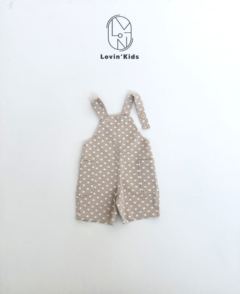 Lovin - Korean Baby Fashion - #babygirlfashion - Dot Short Overalls - 3