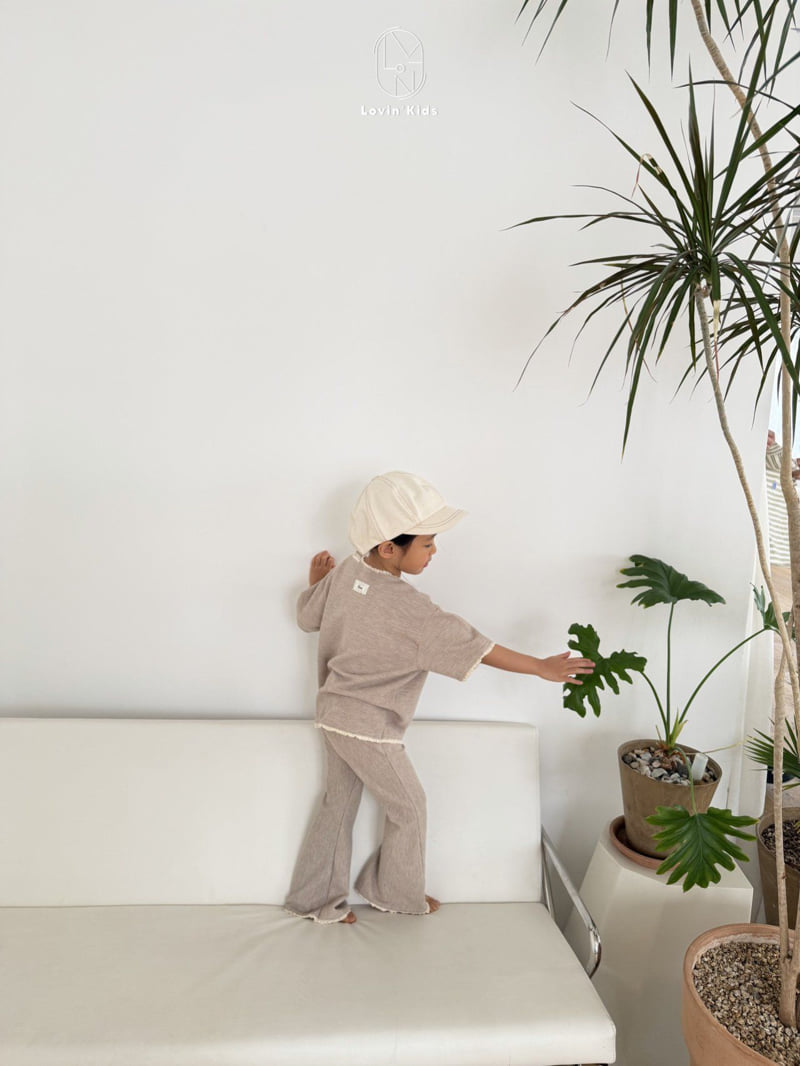 Lovin - Korean Baby Fashion - #babyoninstagram - Waffle Bootcut Pants - 11