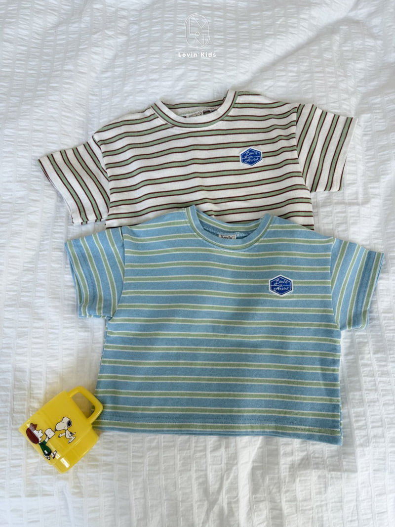 Lovin - Korean Baby Fashion - #babyootd - Bucket Stripe Tee - 4