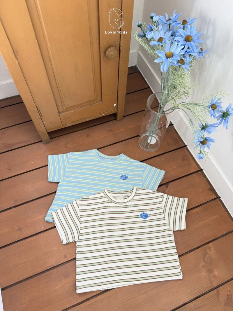 Lovin - Korean Baby Fashion - #babyoutfit - Bucket Stripe Tee - 5