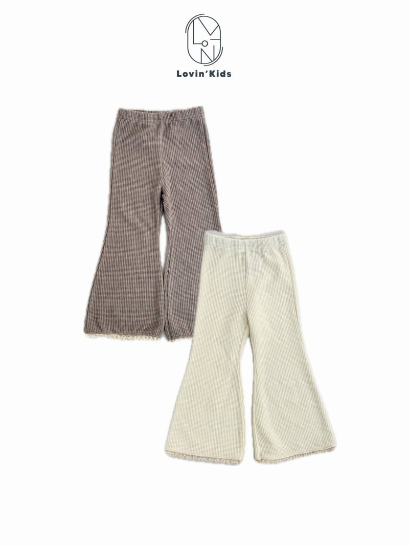 Lovin - Korean Baby Fashion - #onlinebabyboutique - Waffle Bootcut Pants