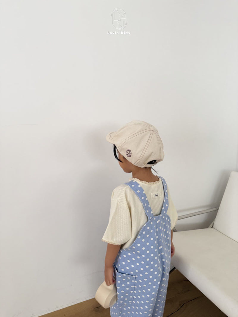 Lovin - Korean Baby Fashion - #onlinebabyshop - Dot Short Overalls - 11