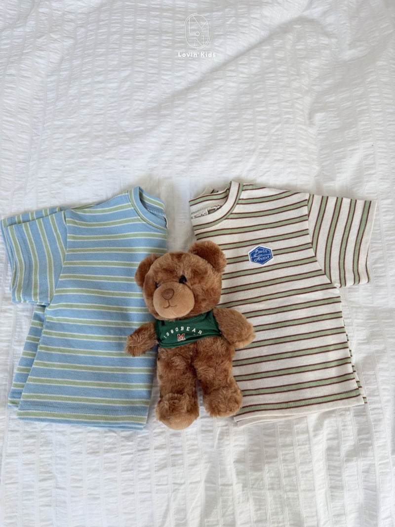 Lovin - Korean Baby Fashion - #onlinebabyshop - Bucket Stripe Tee - 8
