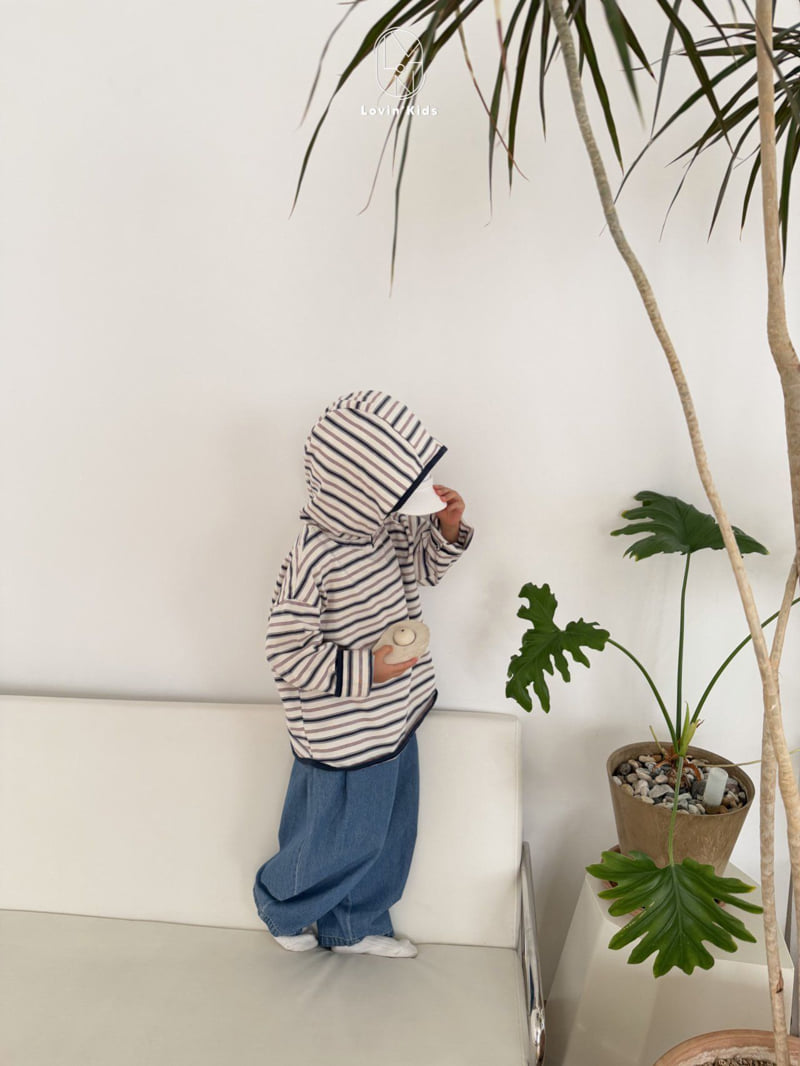 Lovin - Korean Baby Fashion - #onlinebabyshop - Pleated Baggy Denim Pants - 10