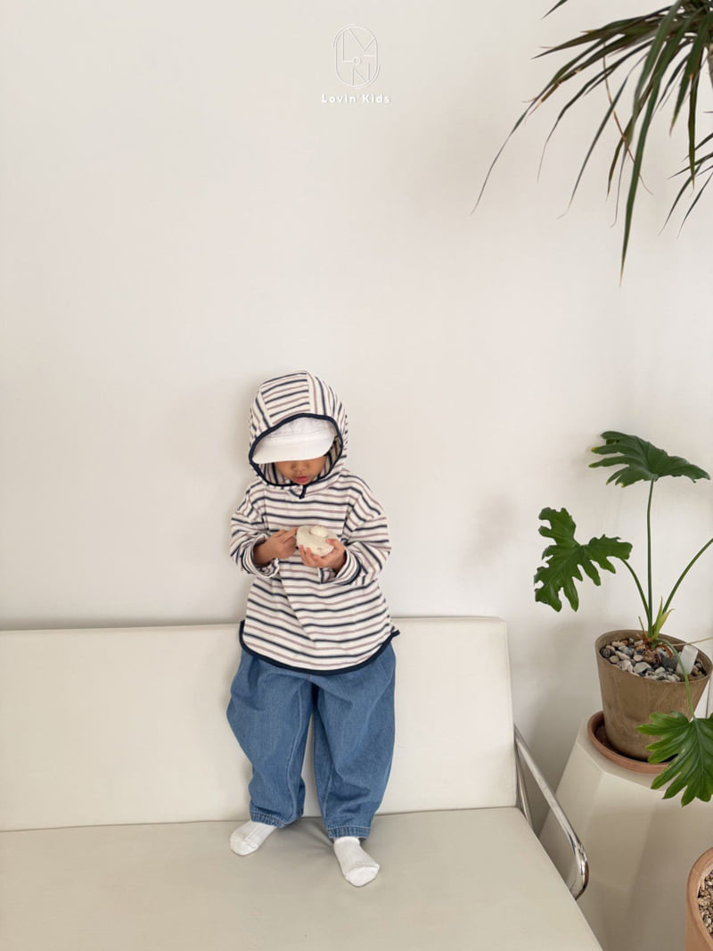 Lovin - Korean Baby Fashion - #smilingbaby - Pleated Baggy Denim Pants - 11