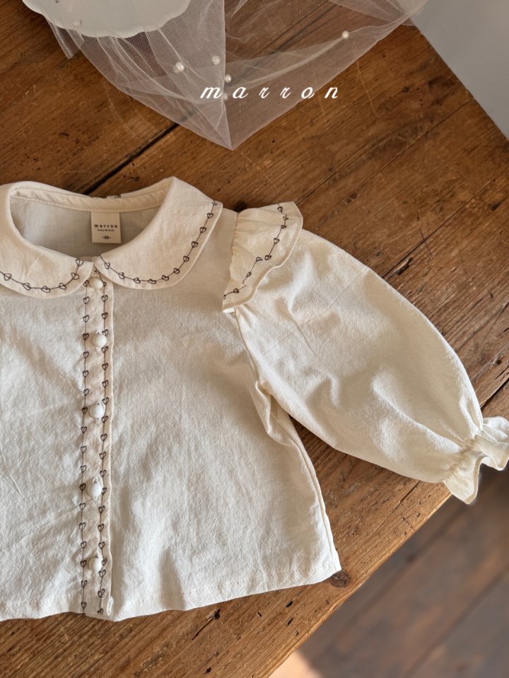 Marron - Korean Baby Fashion - #babyboutique - Heart Blouse - 3
