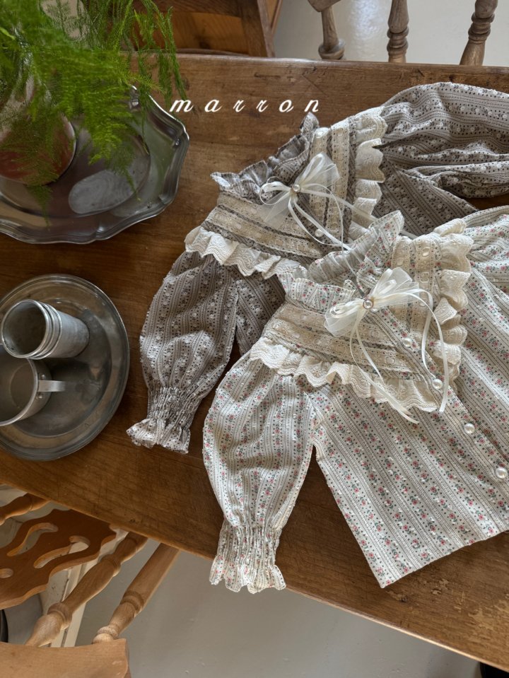 Marron - Korean Baby Fashion - #babyboutique - Lulu Blouse (Brooch Not Included)